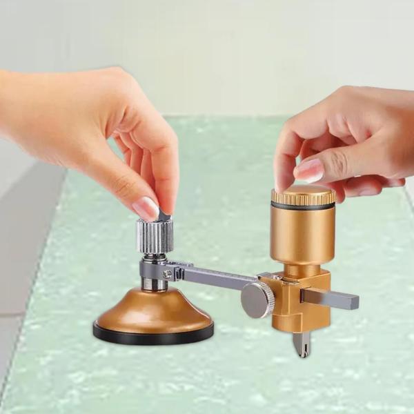 ガラスカッター、コンパス型サークル切断ツール、高耐久DIY 20cmアートクラフト、ガラスセラミック...