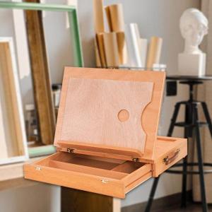 木製イーゼルボックス滑らかな表面卓上イーゼル絵画製図図面 M｜stk-shop
