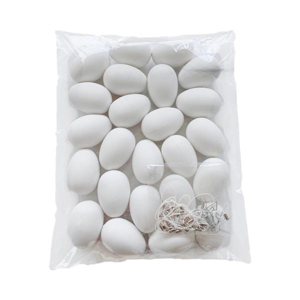 フェイクエッグ フック付き スムーズ イースター デコレーション ペイント用 ハロウィン ホリデー ...