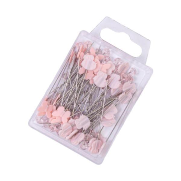 衣服製作用ストレートピン 80本入り 卒業式 衣類製作用 ピンク