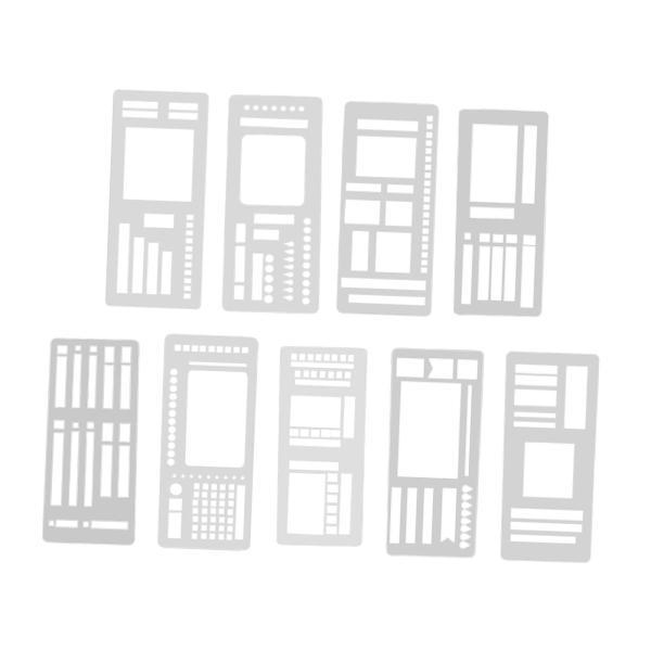 9 個 ジャーナルステンシル DIY 描画テンプレート 目標 多機能 ToDo リスト 再利用可能な...