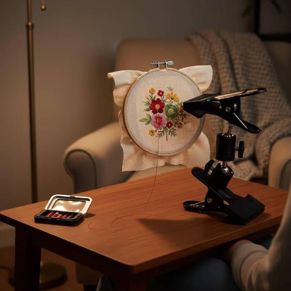 刺繍枠スタンドアクセサリー 調節可能 ポータブル 軽量 装飾 多機能刺繍スタンドサポートラック