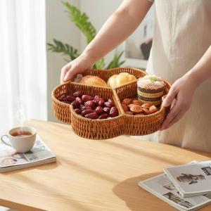 編みストレージバスケット 装飾性花形 多区分仕...の詳細画像3