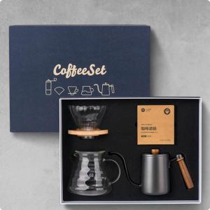 コーヒー器具 手動ドリップ セット コーヒードリッパー ガラスサーバー グースネックケトル 紙フィルター 可視抽出 木製バンド 共有しやすい 朝のルーチンに適用
