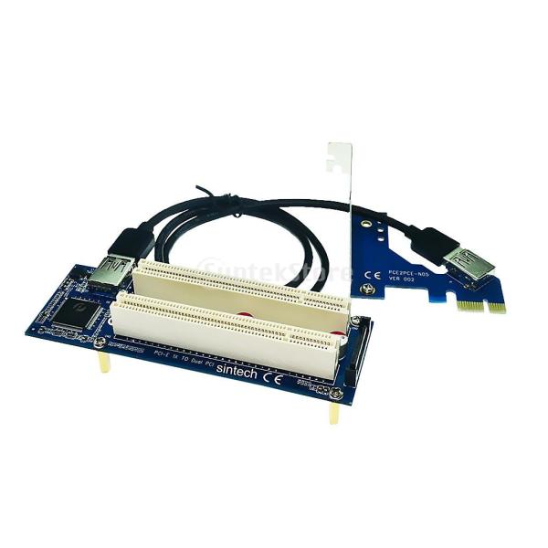 電設部品 U 3.0 ケーブル付き PCI-E →デュアル PCI ライザー エクステンダー アダプ...