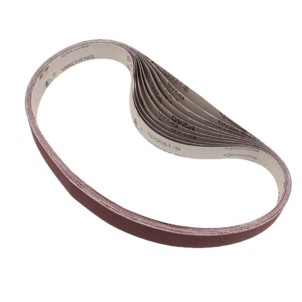 10パック酸化アルミニウム研磨ベルトサンディングシャープサンダーベルト240グリット