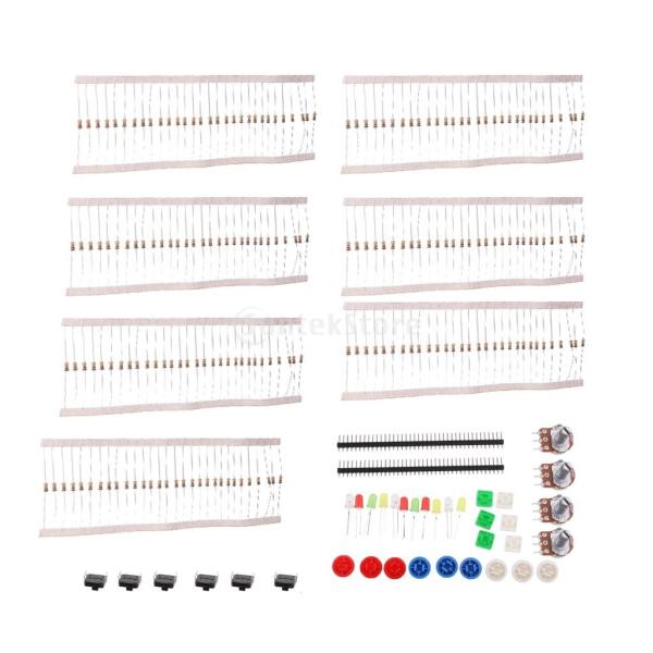 高品質 パーツキット  スターター 抵抗 LED ポテンショメーター ボタン キャップ