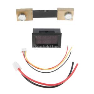 デジタル電圧計電流計 DC 0-200V パネル取付け テスター
