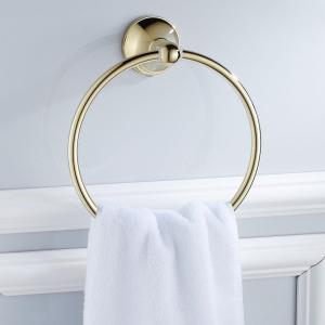 真鍮 タオルホルダー ハンガー 壁掛け 3種選択 ゴールド