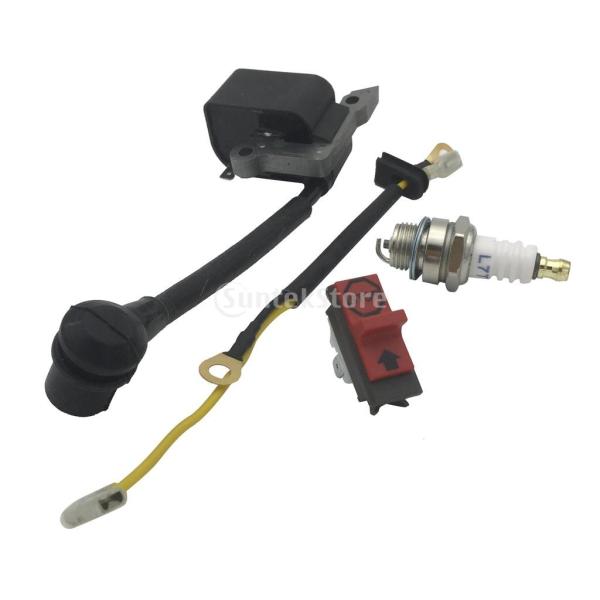 チェーンソー用 点火コイルキット スパークプラグ ストップスイッチ Husqvarna対応:136 ...