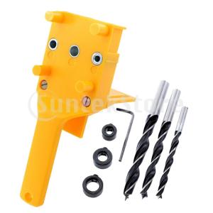 手持ち式の合せ釘のジグの木製の合せ釘の穴の鋭いガイドの穴はカッターの動力工具を見ました