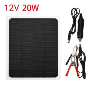 12v 20ワットソーラーパネルバッテリー充電...の詳細画像1