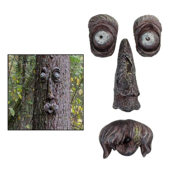 Tree Faces Outdoor Old Man Wild Bird Feeder Tree H...