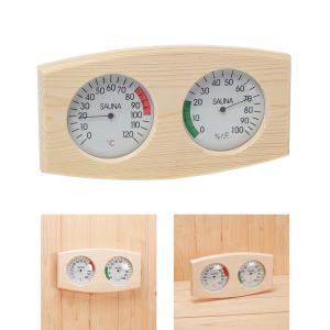 サウナ温度計 & 湿度計2 1で木材温サウナルームアクセサリー｜stk-shop