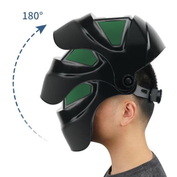 ラージビュー溶接ヘルメットソーラーオートダークニング溶接マスクトゥルーカラーシェード