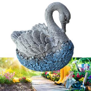 石膏樹脂 白鳥 スワン プランター（MMP16-07） : 花苗園芸店なごみ