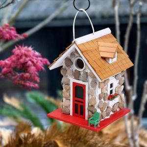 手作りのハンギングバードハウス屋内と屋外の装飾小鳥ツバメのための木製の巣箱