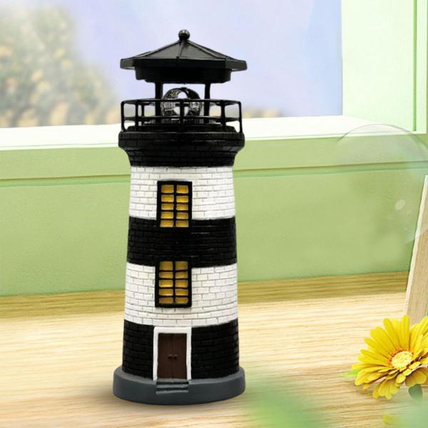 パティオ芝生黒と白のための明るい太陽灯台ランドスケープランプ