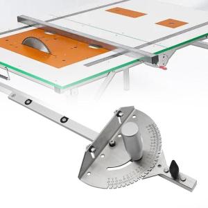 テーブルソーマイターゲージアクセサリー 耐久性のある耐摩耗性 27 角度ストップ付き シルバーハンドル｜stk-shop