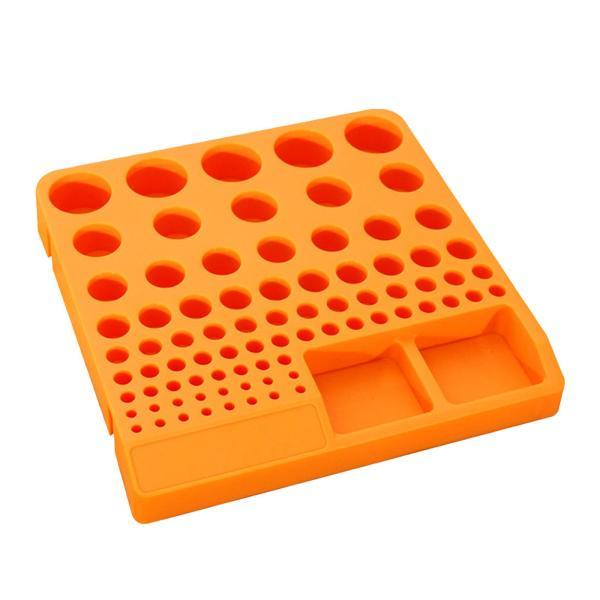 ルータービットホルダードリルビット収納容器フライスカッター実用的な80穴ラウンドドリルビット収納家庭...