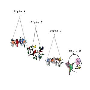 ワイヤーウィンドウハンガーに多色の鳥 窓オフィ...の詳細画像1