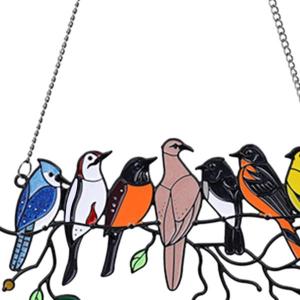 ワイヤーウィンドウハンガーに多色の鳥 窓オフィ...の詳細画像3