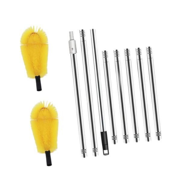 雨樋掃除ブラシ 簡単に掃除できるユーティリティ多目的雨樋掃除ツール 2.85m 8セクションロッド