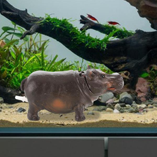 エアバブラー カバ 魚タンク バブラー 装飾  タンク 水槽用 14.5cmx7cmx5.3cm