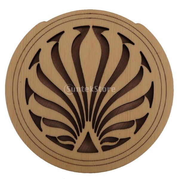 ギター用 サウンドホールカバー フィードバック マネージャー 木製 スポンジ 楽器パーツ 全2種類 ...