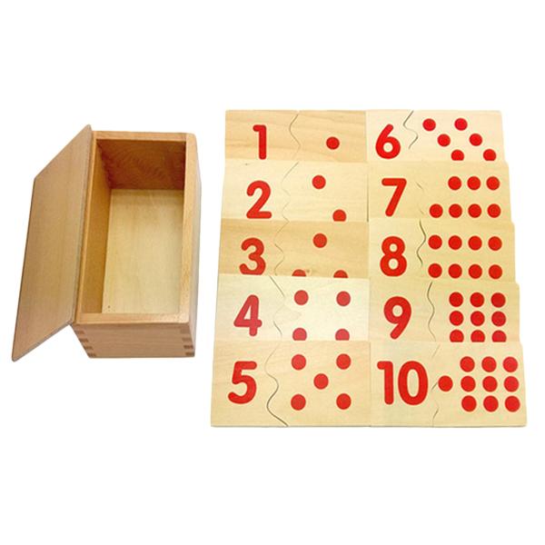 木製 モンテッソーリ 数学 1-10 ナンバー パズル ジグソーパズル キッズ 教育玩具