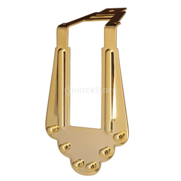 全3色 エレキギター交換部品用 ジャズギター アクセサリー テールピース ブリッジ  - ゴールデン...