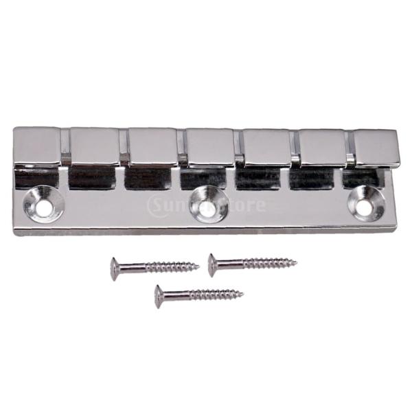 6弦エレキギター用 真ちゅう製 ギターブリッジ 固定 ハープブリッジ ストリング