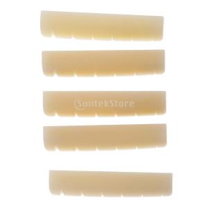 5個 ギター 牛骨製 ナット 溝付き アコースティックギター用