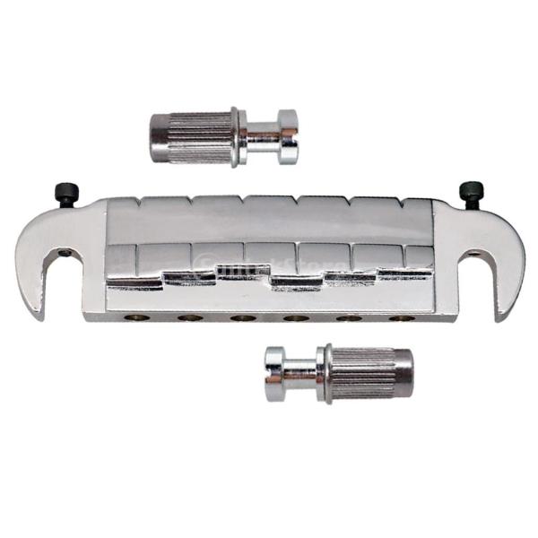 弦楽器 合金 ギターブリッジ テイルピース ポスト付き Epiphoneギター用 アクセサリー 全2...