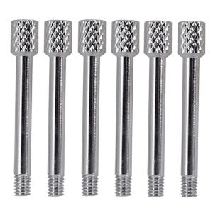 6個 エレクトリックギター トレモロ ブリッジ サドル ロックねじ クランプ 全3色 - シルバー