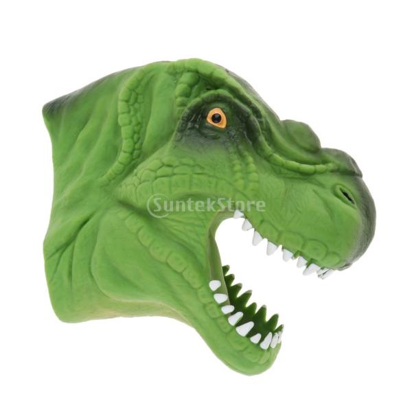ロトキャスト 恐竜ヘッドモデル 手の人形 フィギュア 手袋 ティラノサウルス 模型玩具 全2色 - ...