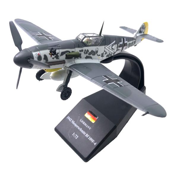1/72スケールドイツBF109F-4戦闘攻撃機飛行機メタルダイキャスト軍事模型飛行機モデル慶功収集...