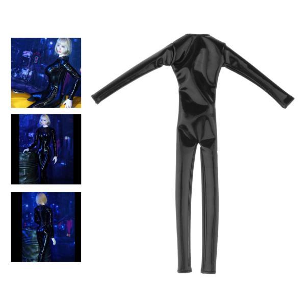 12 "DIDフィギュア用1/6長袖タイトフィッティング服AccsPUブラック