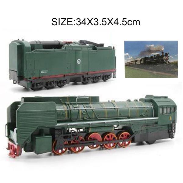 蒸気機関車おもちゃサウンドライト合金エンジントレインキッズグリーン用モデルカー
