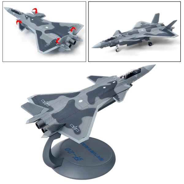 1/144スケールメタルチャイニーズ飛行機J20航空機ウォープレーンモデルにキッズギフト