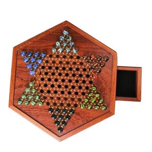 中国チェッカービー玉.木製チェス盤子供ギフトゲーム.60とガラス玉