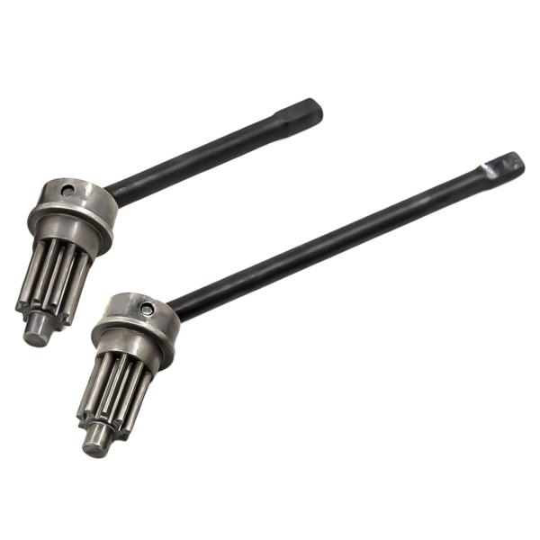 2ピース金属ドライブシャフトフロントホイールドアブリッジドライブ出力シャフトユニバーサルジョイントc...