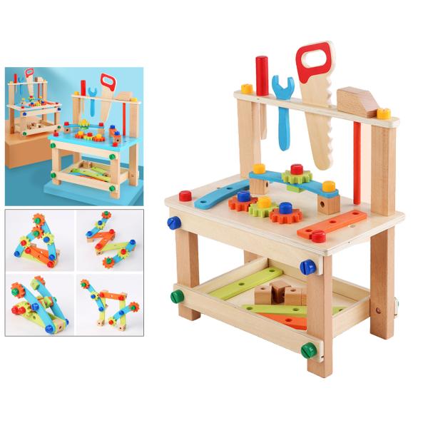 子供のためのツールベンチおもちゃプレイワークベンチ木製ツールワークショッププレイセットウッド