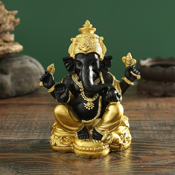 樹脂ガネーシャ置物ヒンドゥー象神の成功仏像ホームマンディールディワリ装飾