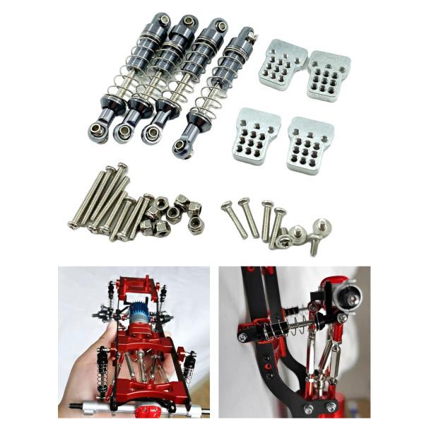 1/12 MN D90D91チタン用ショックタワーブラケット付き4xRCショックアブソーバーダンパー
