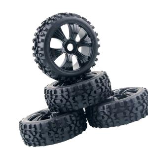 HSP1 / 8オフロードクローラートラックモデルアセンブリパーツA用の4PCSホイールタイヤ