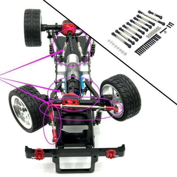 MN D90 D91 D96 MN99S 1 / 12RCカーブラック用RCプルロッドステアリングリ...