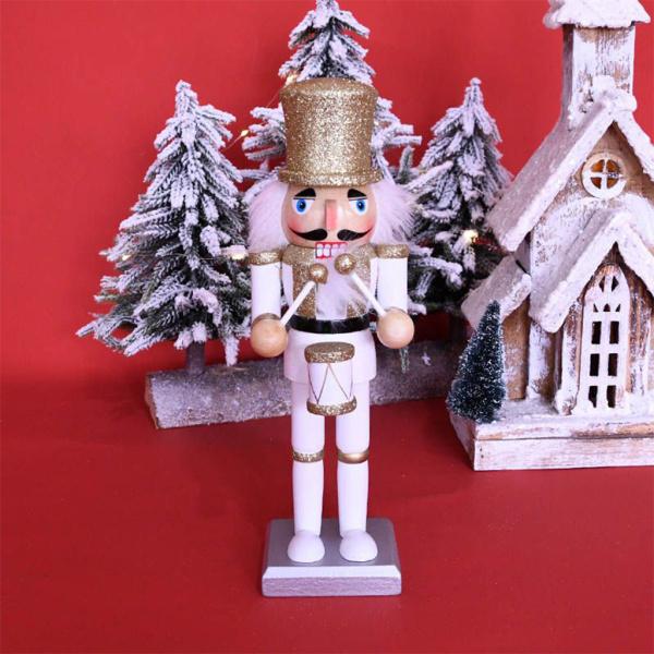 10インチくるみ割り人形兵士手工芸品クリスマスオーナメントデスク卓上装飾