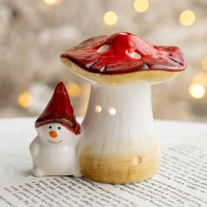 置物のクリスマスの装飾エルクギフトの贈り物のためのサンタクロースのためのサンタクロース光が付いているマッシュルーム｜STKショップ