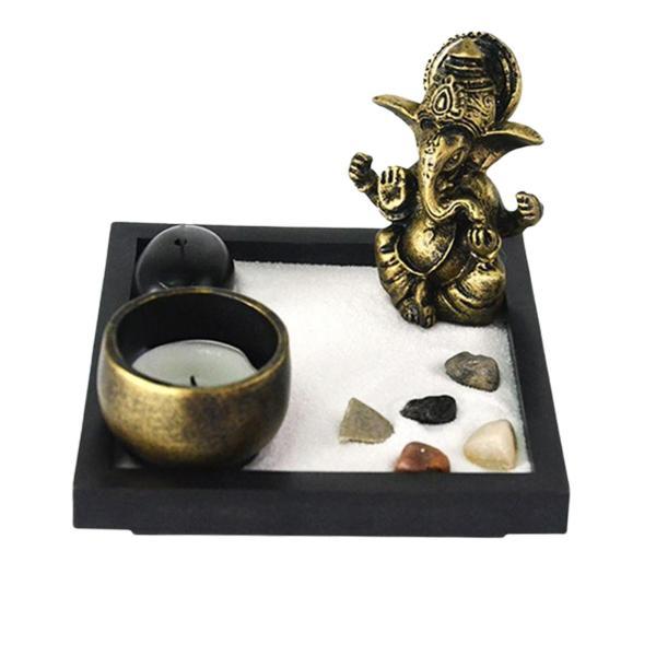 日本の禅庭マイクロランドスケーププレート砂場テーブル装飾品平和なリラックスヨガの装飾家のデスクトップ...